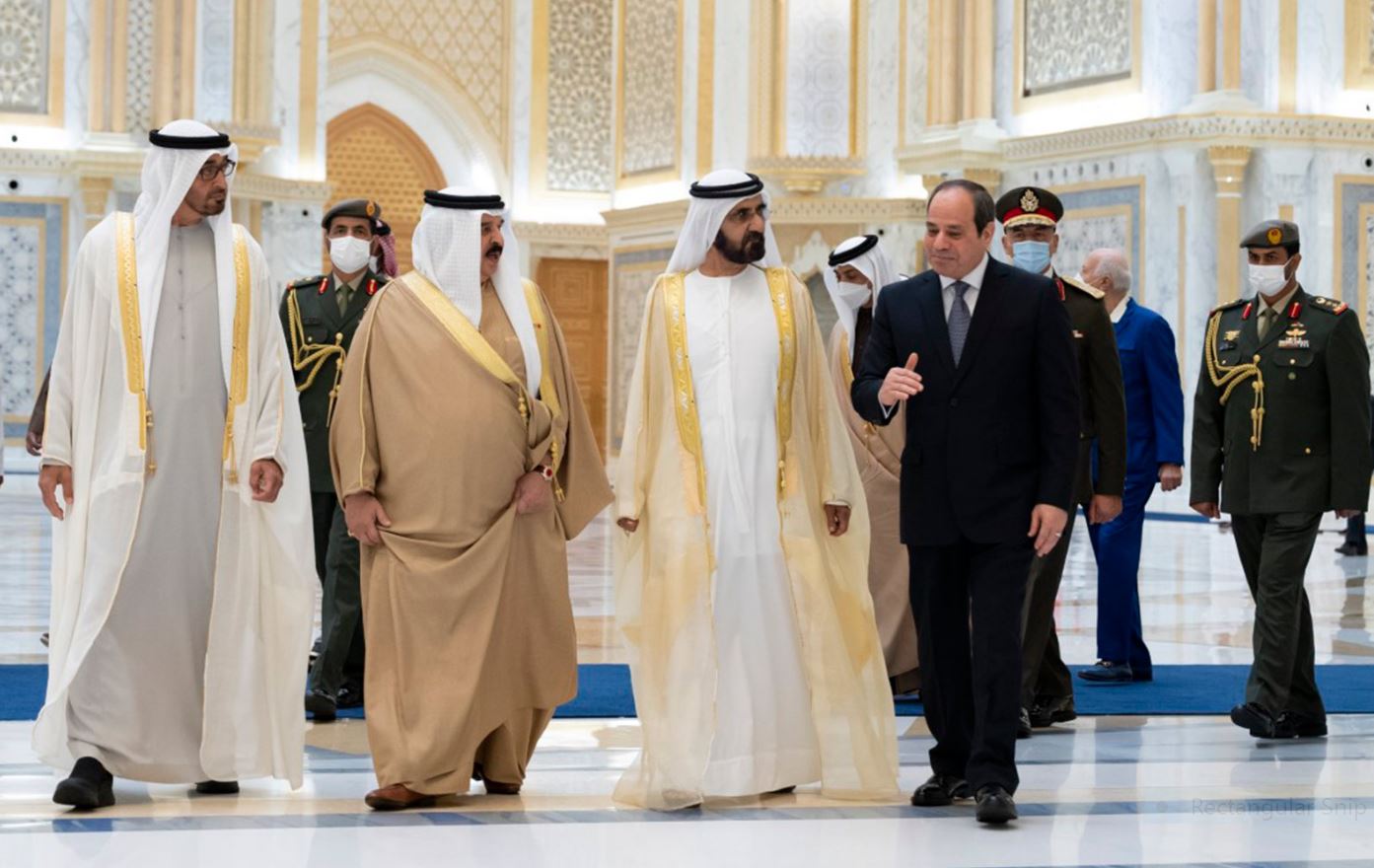 قمة في أبوظبي Abu Dhabi تجمع قادة الإمارات والبحرين ومصر لبحث التعاون المشترك وقضايا المنطقة